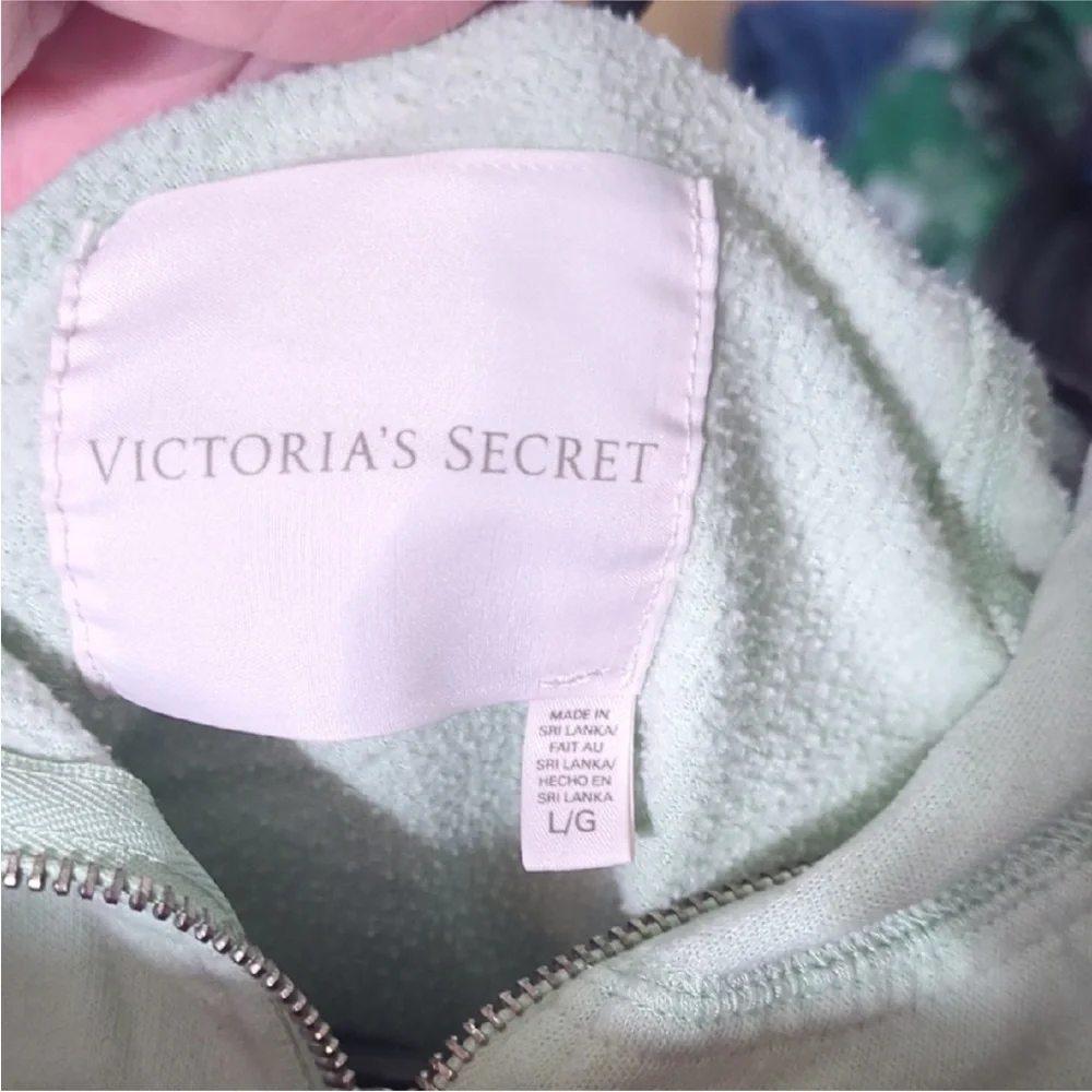 Victoria's Secret Mint Green Zip-Up Hoodie - Picture 3 of 3